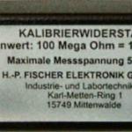 Hochohm-Kalibrierwiderstände
